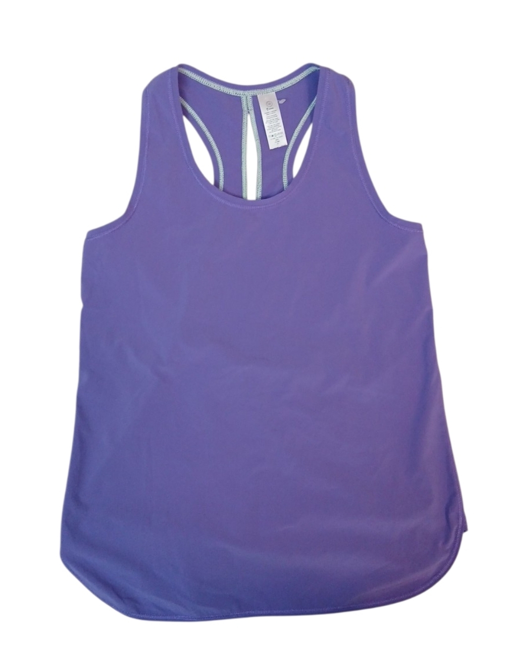 Ivivva Purple Athletic Racerback Tank with Mint Stitching Girls 14